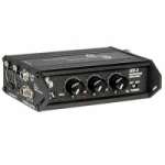 Sound Devices HX-3 (HX3) Stereo headphone amplifier, three outputs, accepts balanced and unbalanced level inputs, powered from 2-AA batteries for external DC. Sound Devices HX-3 (HX3) Stereo headphone amplifier, three outputs, accepts balanced and unbalanced level inputs, powered from 2-AA batteries for external DC.
